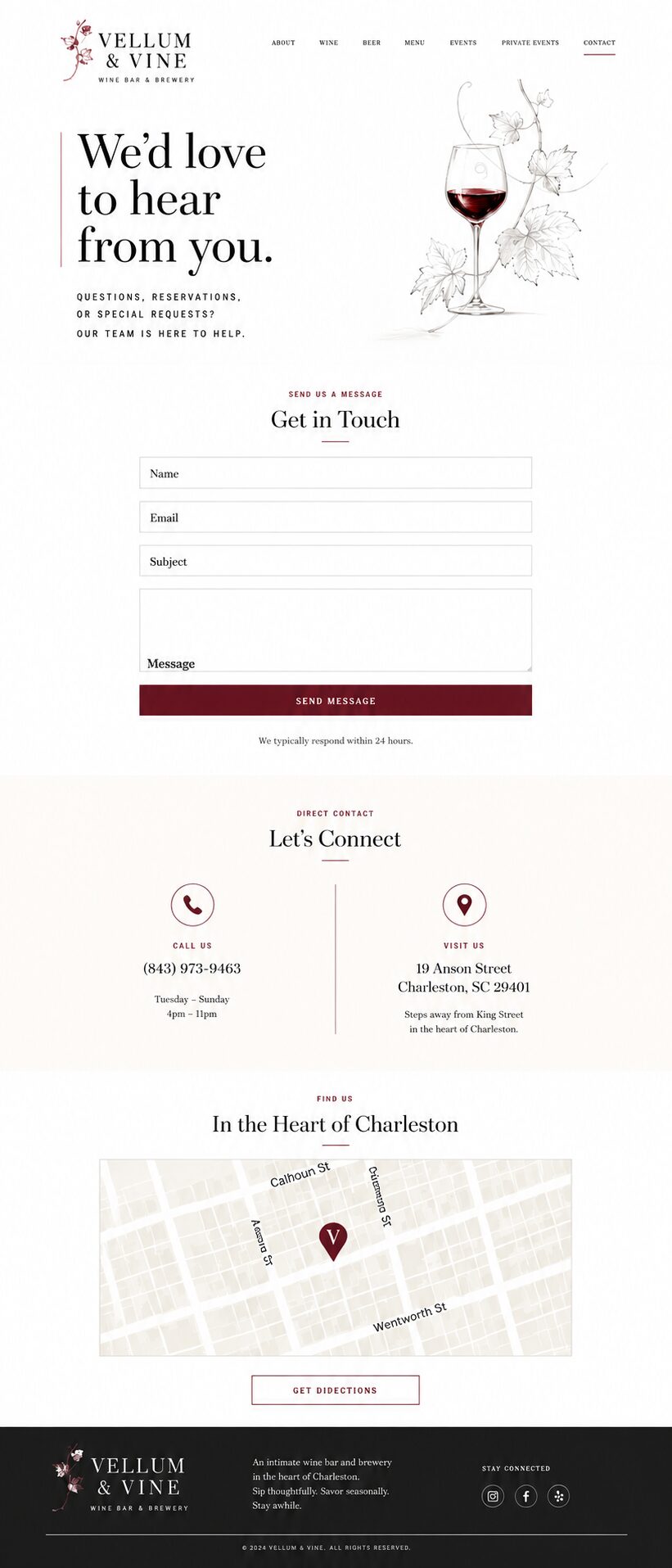 Contact design mockup