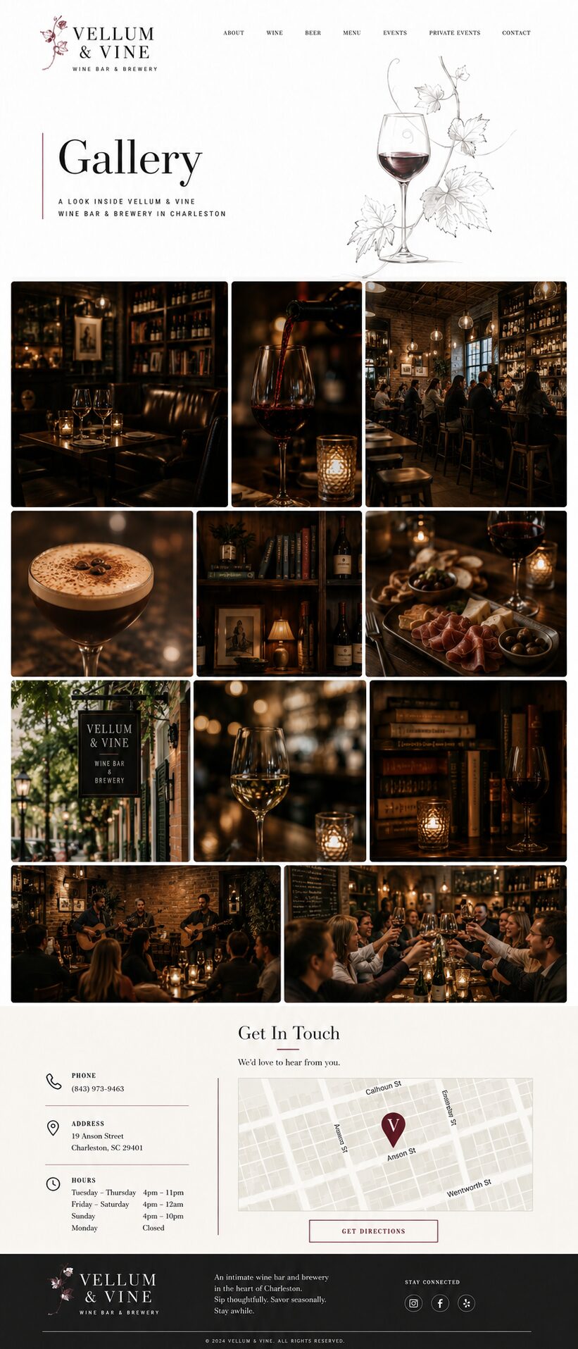 Gallery design mockup