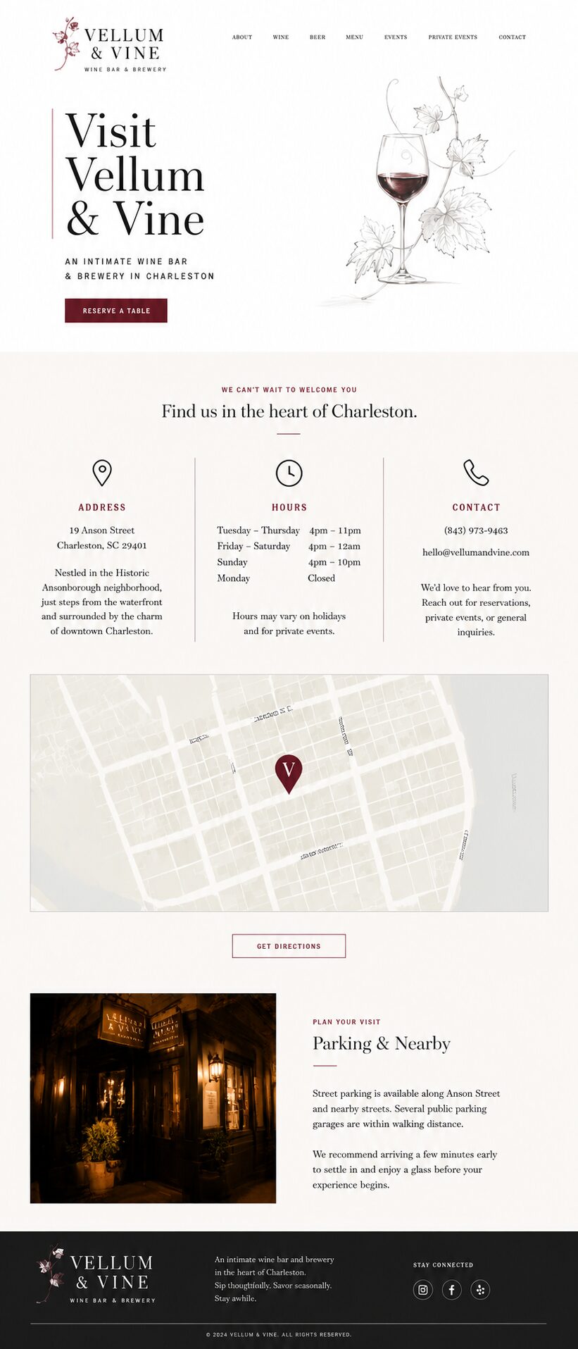 Visit design mockup