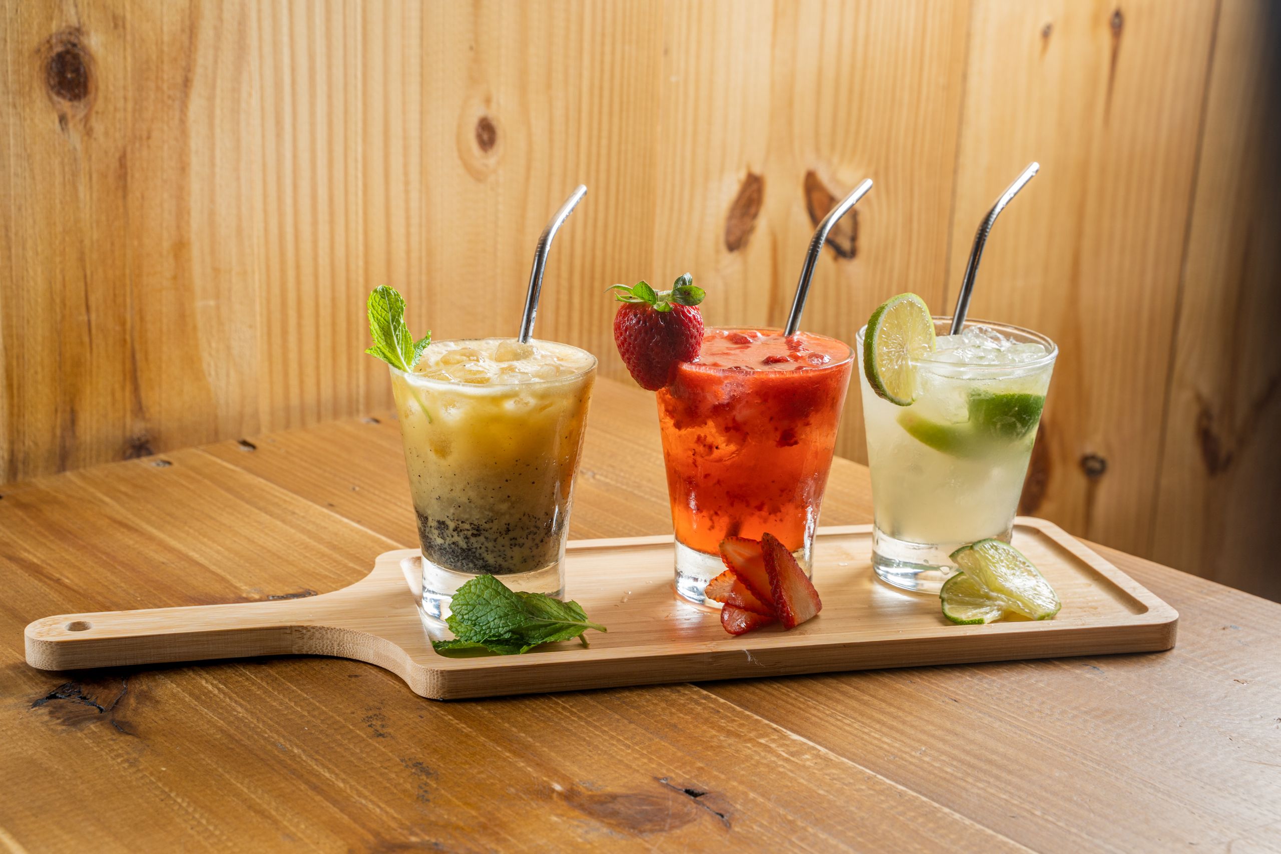 Cocktails on table