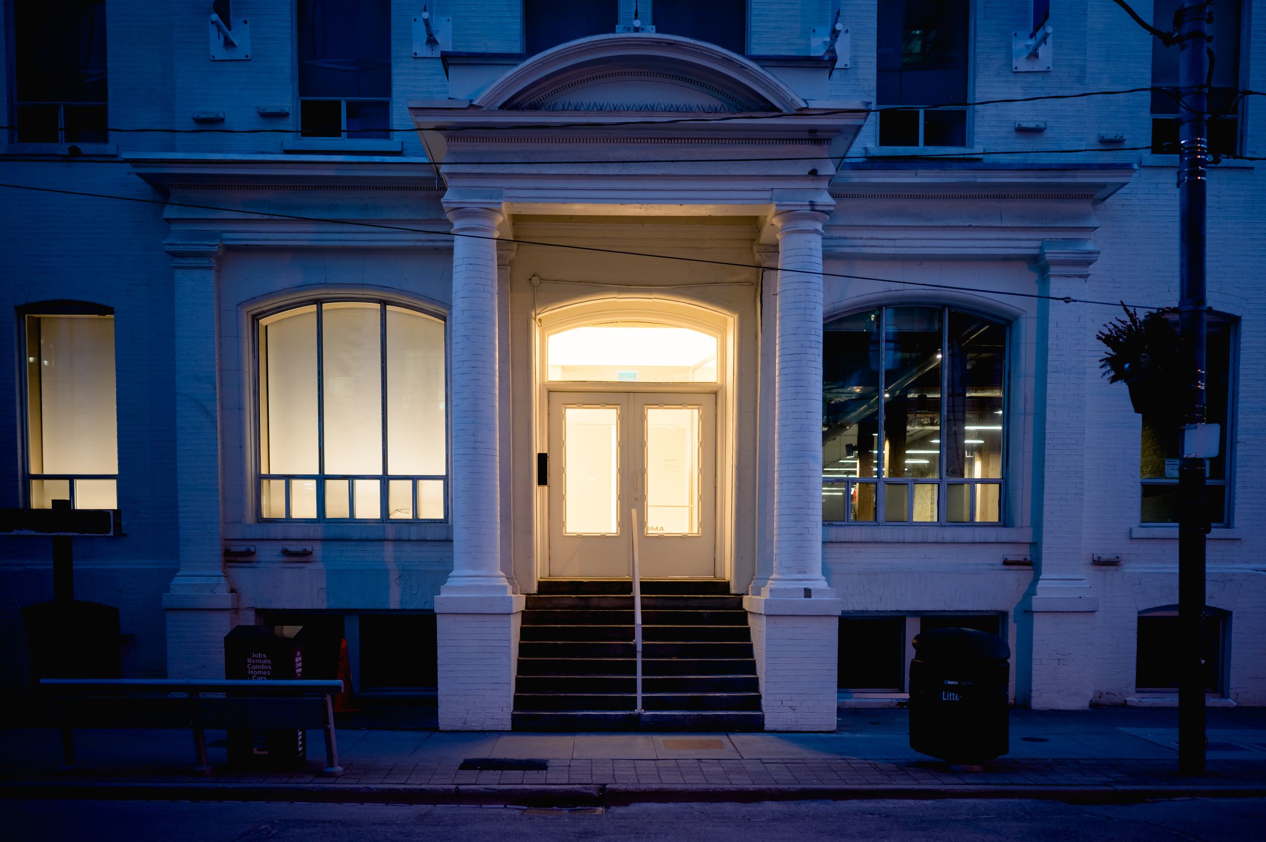 Exterior Night Entrance